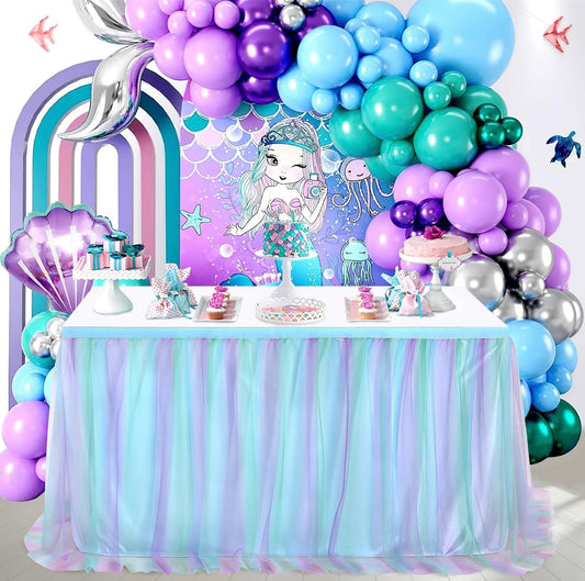 Tulle table skirts, 9-foot tutu | Faldas de mesa de tul, tutú de 9 pies.