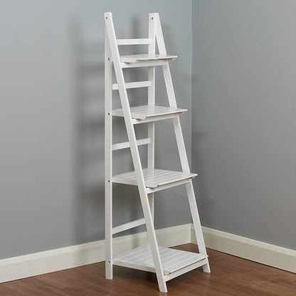 Rent White Wooden Ladder Folding | Escalera de madera blanca plegable