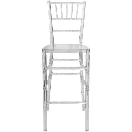 Rent Chiavari barstool chair clear | Silla taburete Chiavari transparente